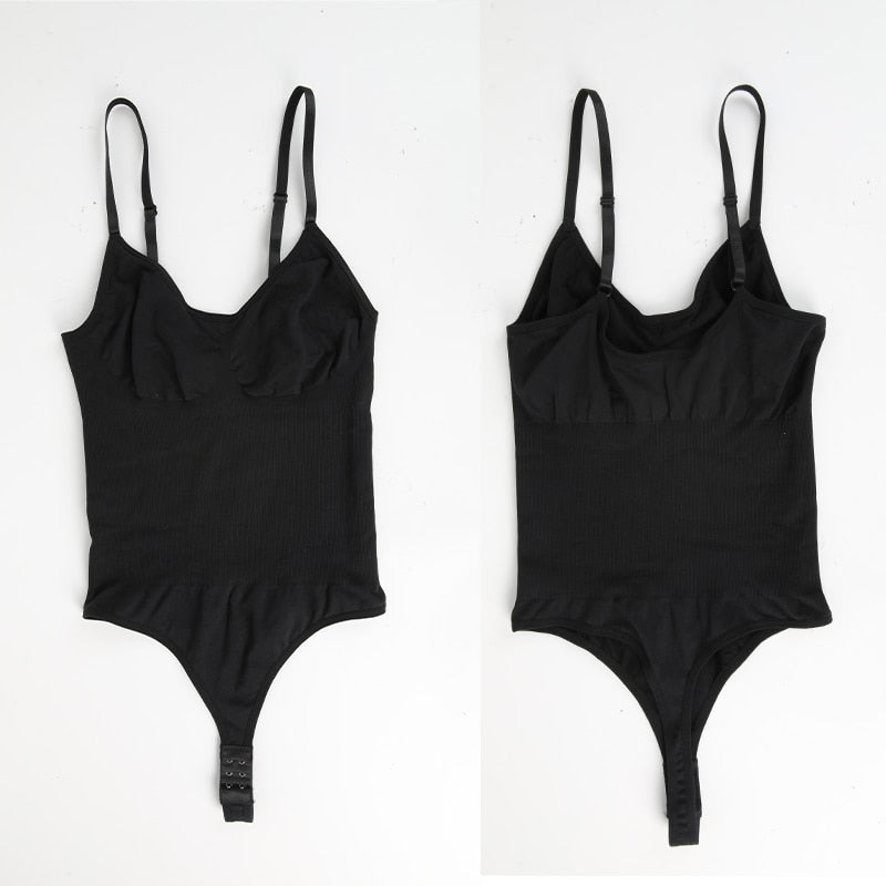 Seamless Strap Tummy Slimming Skims Shaper Faja for Women - Sexy Thong Bodysuits Corsets Butt Lifter Waist Trainer Shapewear