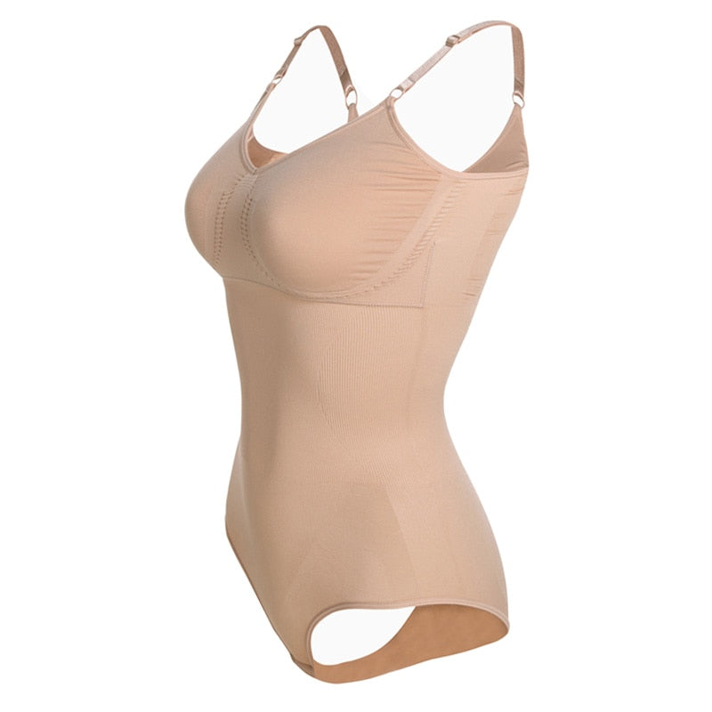 Seamless Full Body Shaper Bodysuit for Women - Tummy Control Waist Trainer and Abdomen Shapewear