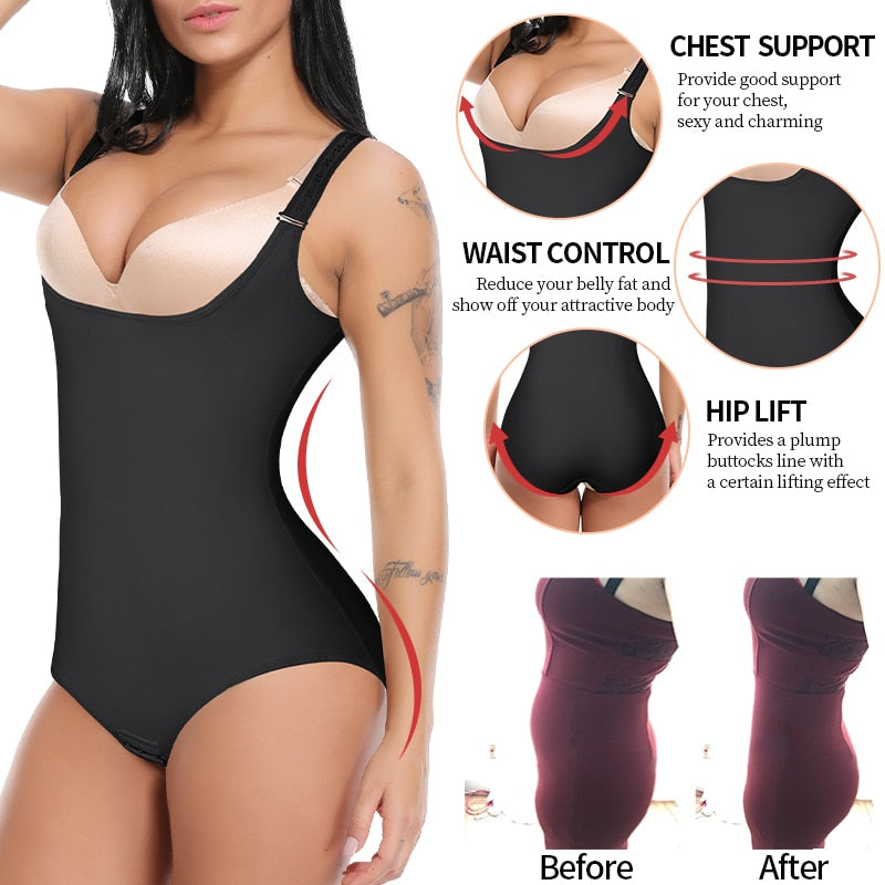 Slimming Shapewear Body Shaper Thong Waist Trainer for Women, Tummy Control Corset