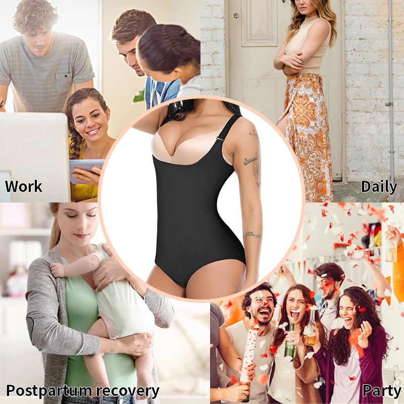 Slimming Shapewear Body Shaper Thong Waist Trainer for Women, Tummy Control Corset