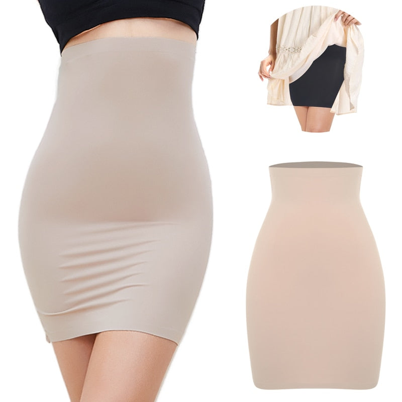 Seamless High Waist Tummy Control Half Slip Underwear for Women - Slimming Shapewear