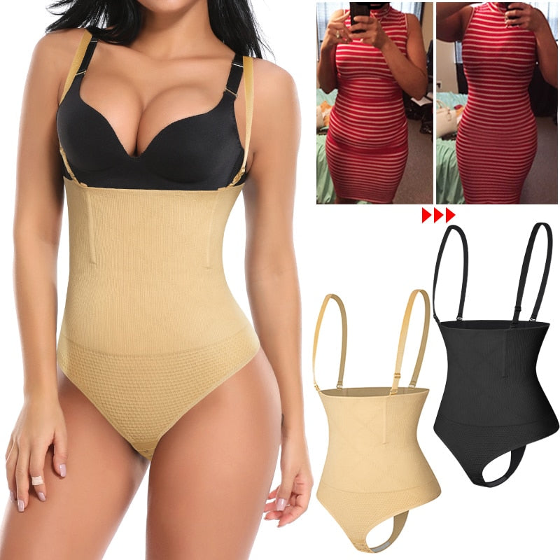 High Waist Thong Panty Shaper for Women - Tummy Slimming G-String Shapewear