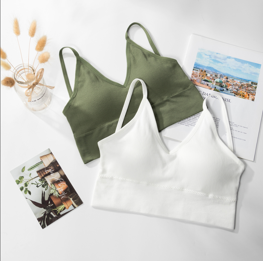 Naivesy T-shirt off-shoulder bra