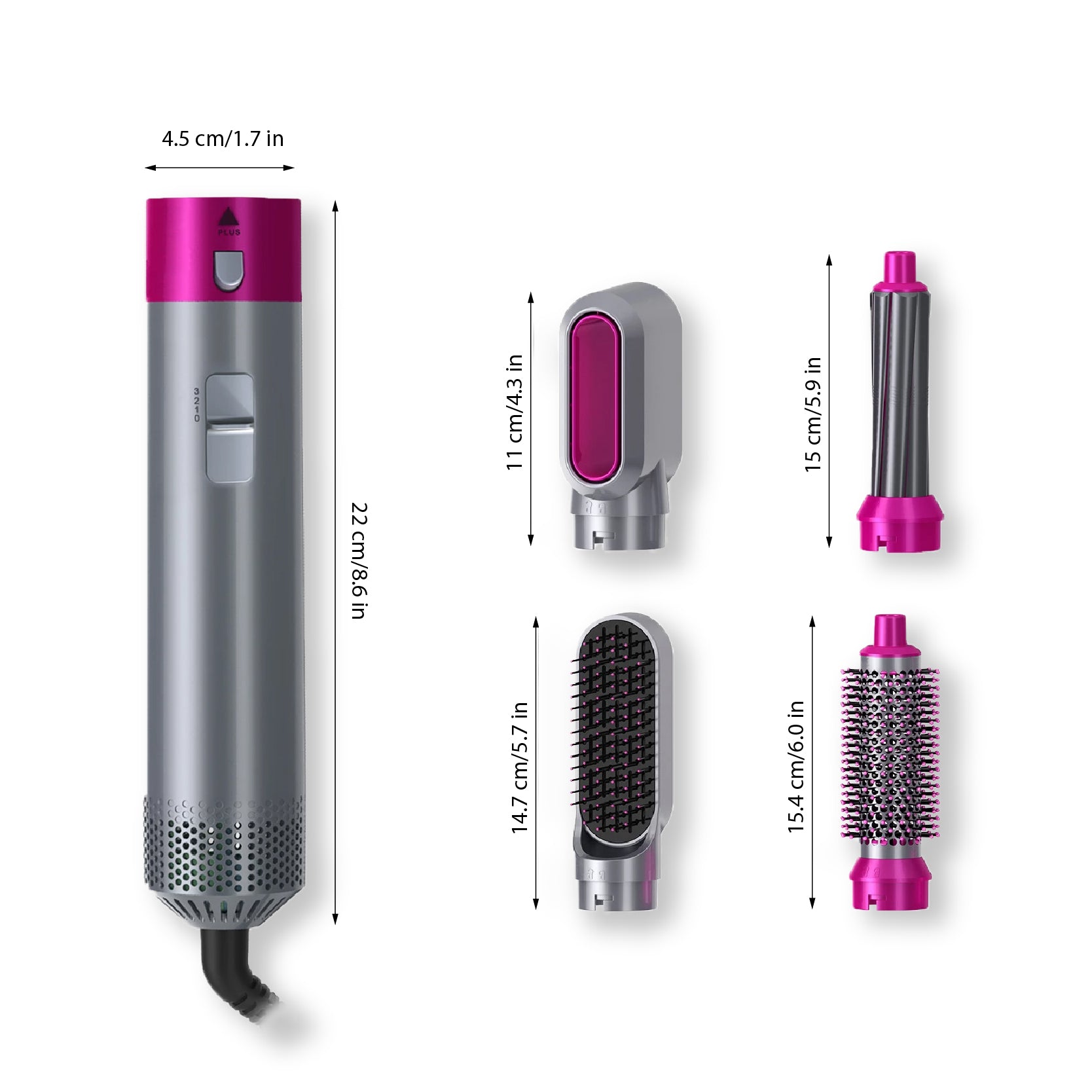 Airwrap Hair Dryer, 5 in 1 Hair Dryer Airwrap Complete Styler